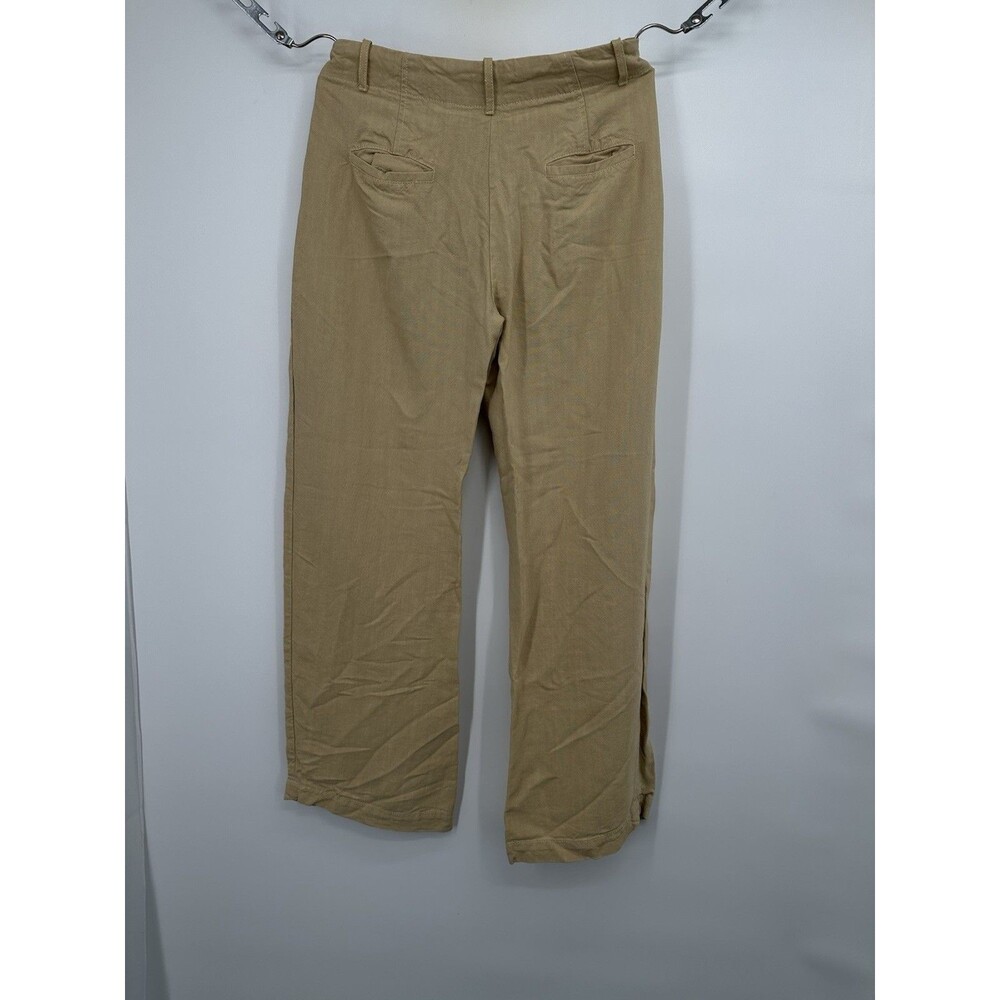 Zara linen blend wide leg dress slacks size small  light  wrinkling look Coastal - Picture 7 of 11